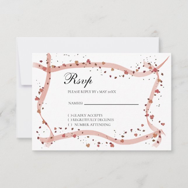 Bandet och blommorna hand plockade OSA kort (Framsida)