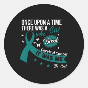Bandet om livmoderhalscancer runt klistermärke