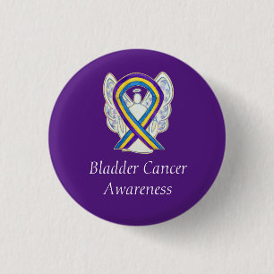 Bandet Stift om blåscancer Angel Awareness Knapp