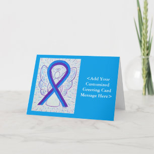 Bandets Personlig för Blått och Lila Awareness Kort