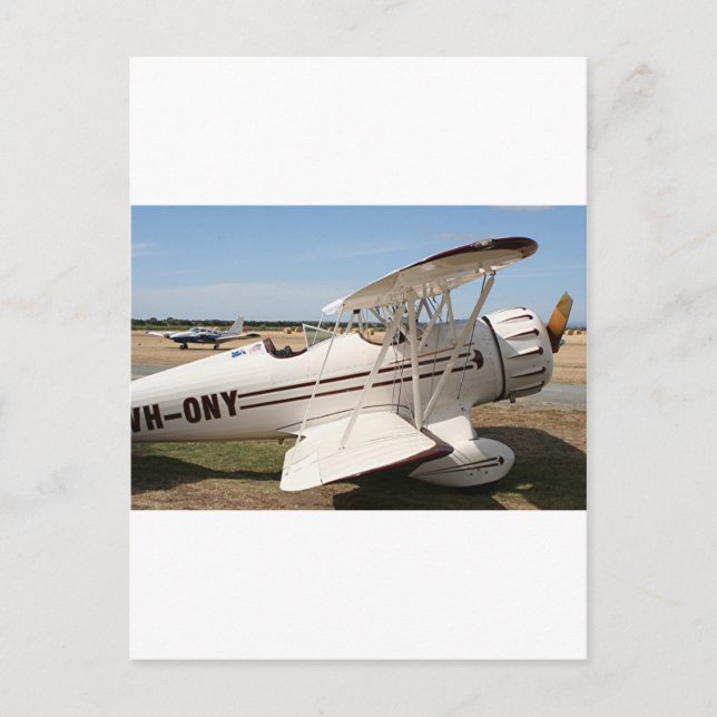 Bandflygplan i Waco Vykort (Framsida)