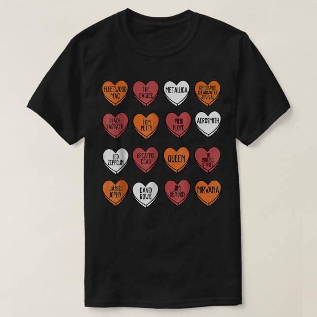 Bandhjärtan i sten godis valentines day fläkt Musi T Shirt (Design framsida)