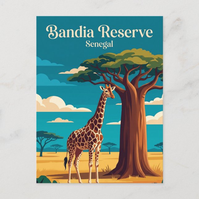 Bandia Wildlife Reserve Senegal Vykort (Framsida)