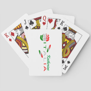 Bandiera d'Italia Rosa Personlig Casinokort