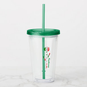 Bandiera d'Italia Rosa Personlig Take Away Mugg
