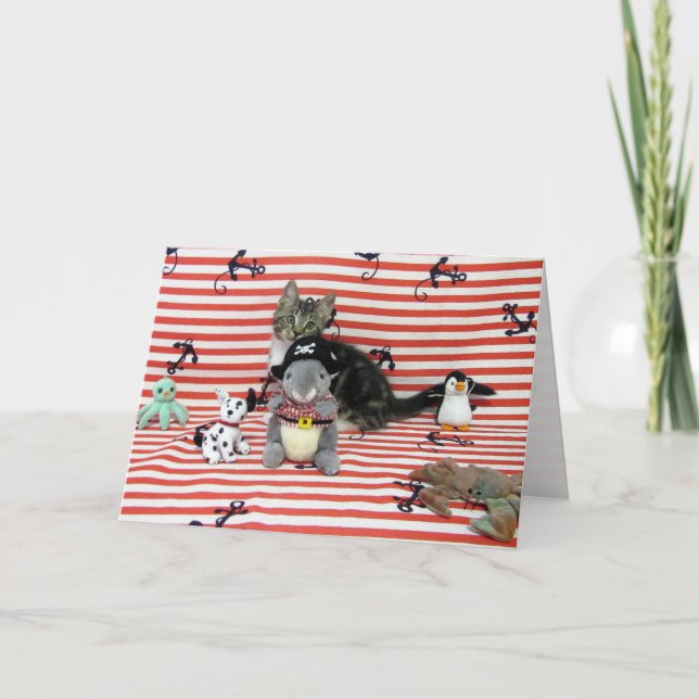 Bandit Anchors Away-hälsningskort Kort (Framsida)