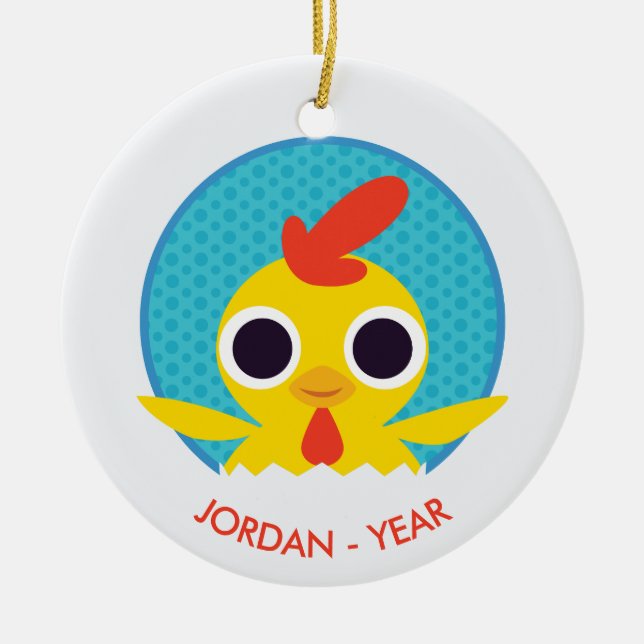 Bandit chicken julgransprydnad keramik (Framsidan)