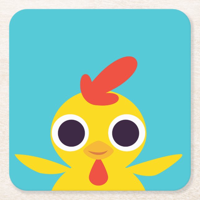 Bandit chicken underlägg papper kvadrat (Framsidan)