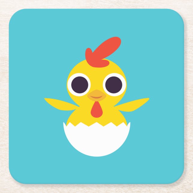 Bandit chicken underlägg papper kvadrat (Framsidan)