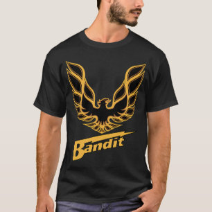 Bandit Firebird – Guld Muskelbil Design T Shirt