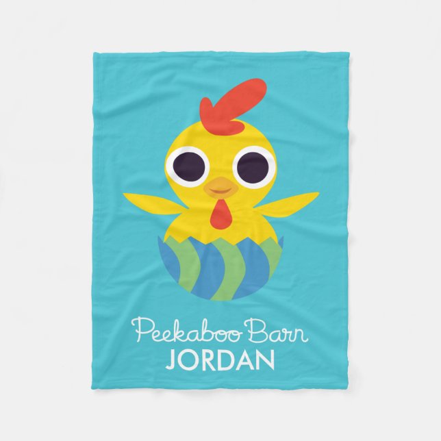 Bandit för Peekabooladugårdpåsk | chicken Fleecefilt (Framsidan)