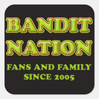 Bandit Nation Stickers Fyrkantigt Klistermärke