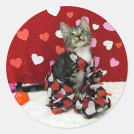 Bandit the Cat - Best Dsed Valentine's Stickers Runt Klistermärke