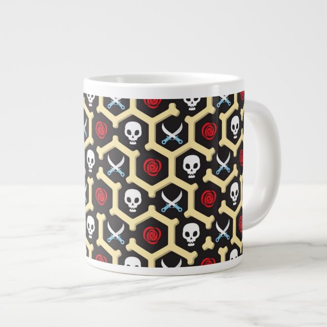 Bandit Theme Mönster Jumbo Mugg (Framsida höger)