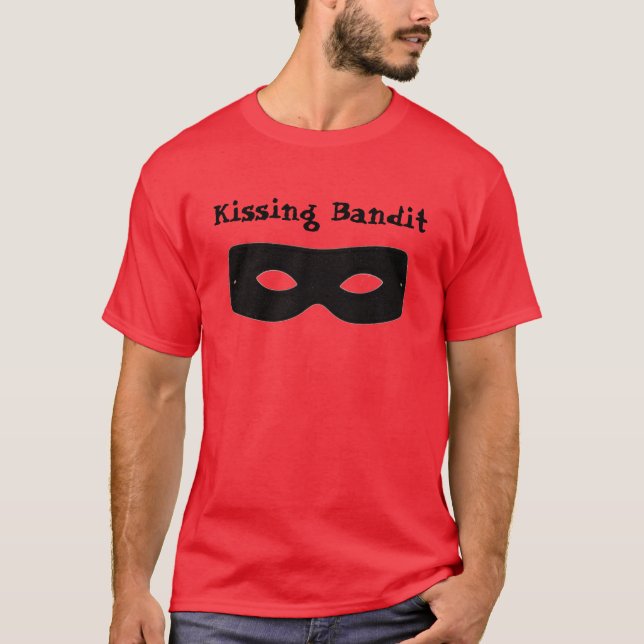 Banditen maskerar, den kyssande banditen t shirt (Framsida)