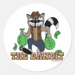 Banditraccoonen Runt Klistermärke