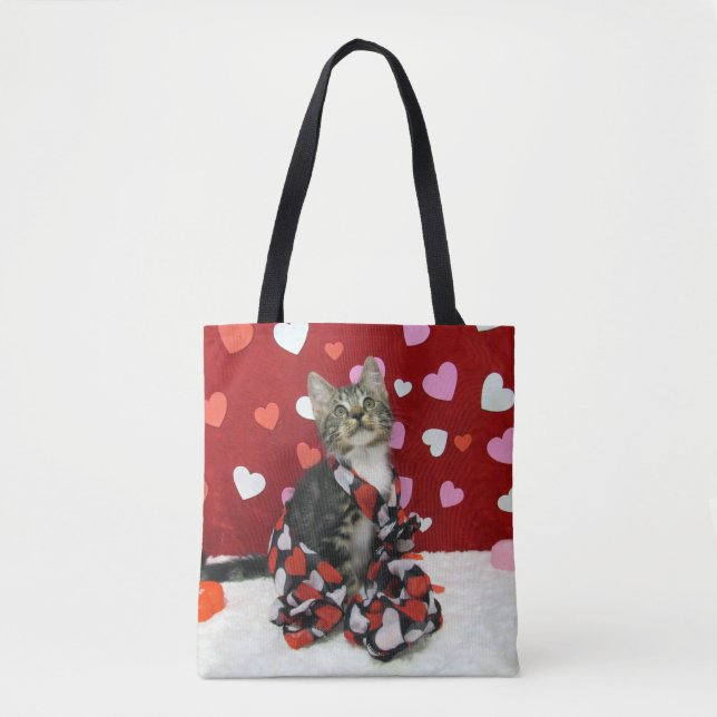 Bandit's Best Dresed Valentine Tote Tygkasse (Framsida)