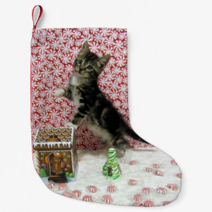 Bandit's Sweet jul Stocking - Cat / Kitten Liten Julstrumpa