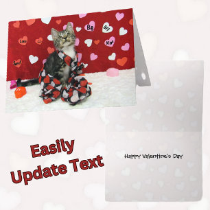 Bandit's Valentine's Card - Katt / Kitten Helgkort