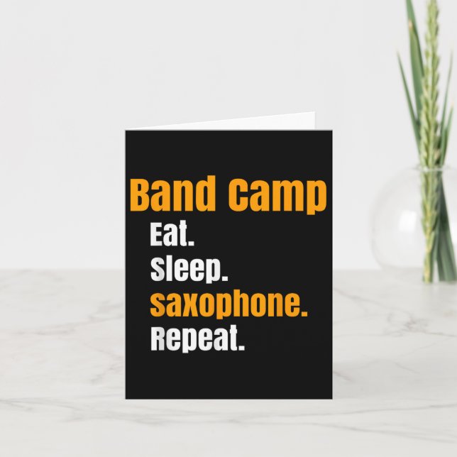 Bandkamera Eat Saxophone Upprepa sommaren Kort (Framsida)