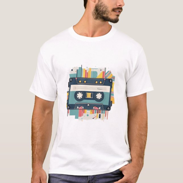 Bandkassett och radio t shirt (Framsida)