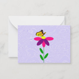 Bandkort för Gult av flerfärgad Daisy Anteckningskort