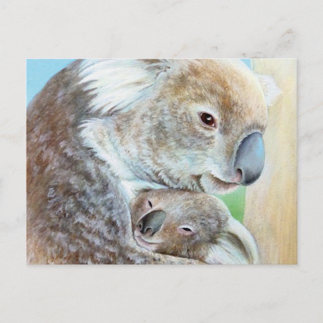 Bandkortet "Koala cuddle" - bra konst Vykort (Framsida)