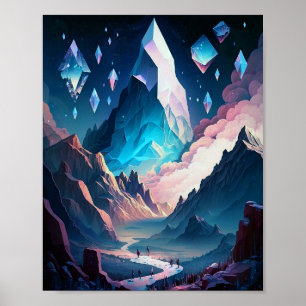 Bandlandskapet Crystal Fantasy Poster