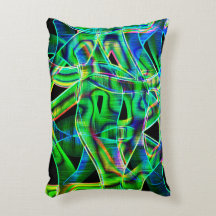 Bandliknande kurvor, färgad- och grönt- eller neon