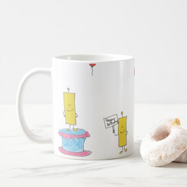Bandljus och barrband kaffemugg (Med munk)