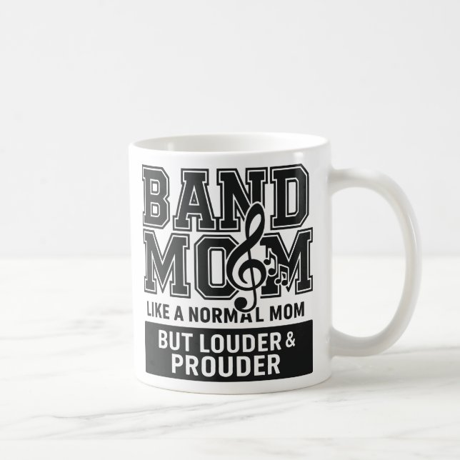 Bandmamma som en vanlig mamma men högre och stolta kaffemugg (Höger)