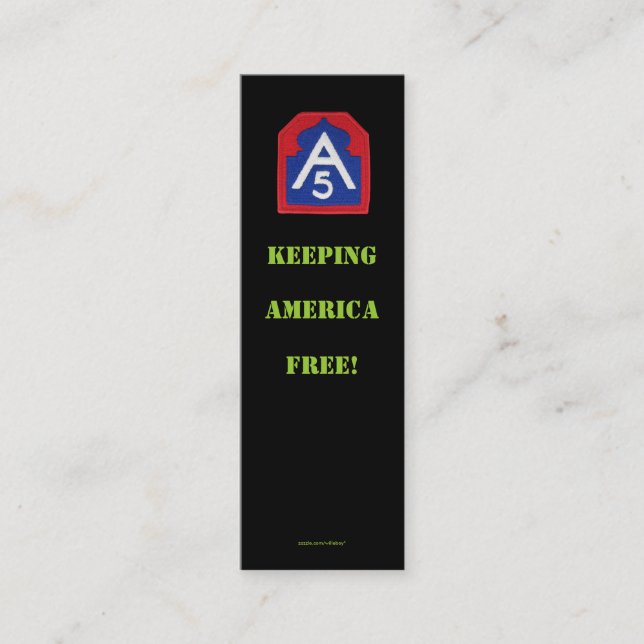 Bandmarkör för 5:e armén - A5-patchar Mini Visitkort (Framsida)