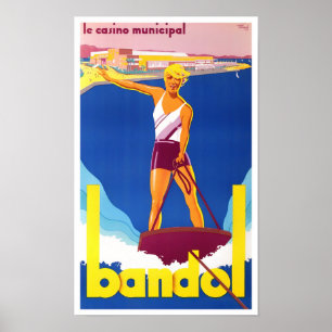 Bandol Frankrike vintage resor Poster