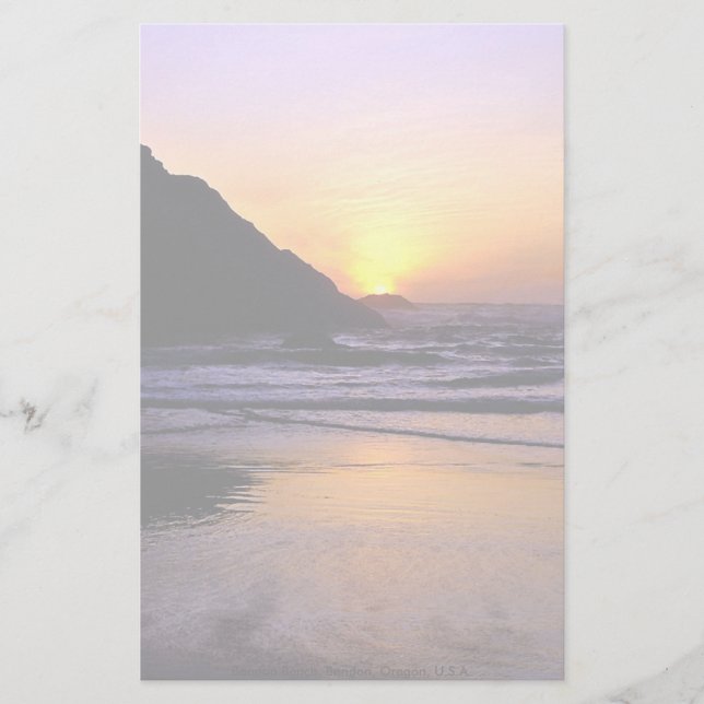 Bandon Beach, Bandon, Oregon, USA Brevpapper (Framsida)