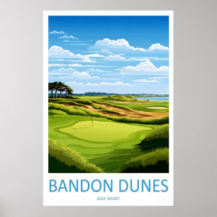 Bandon Dunes Golf Resort Resa Utskrift Väggkonst