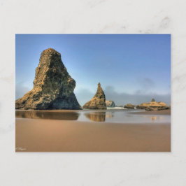 Bandon Oregon Beach Ocean Scene Vykort