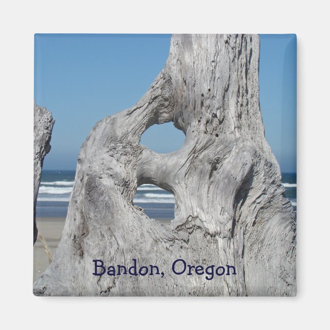 Bandon Oregon-magneter ger Ocean Beach Driftwood Magnet (Framsidan)