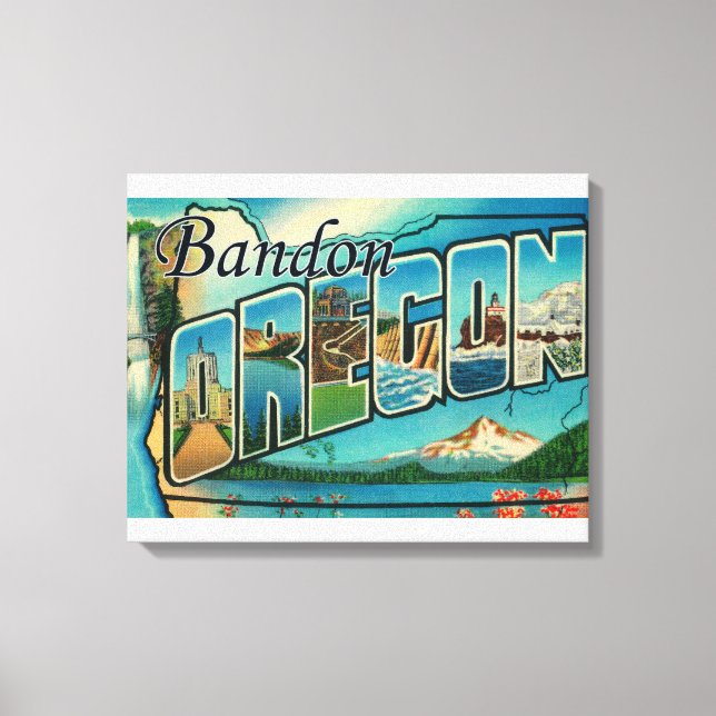 Bandon, OregonLarge Brev ScenesBandon, ELLER Canvastryck (Framsida)