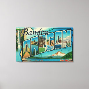 Bandon OregonLarge brev ScenesBandon, ELLER Canvastryck