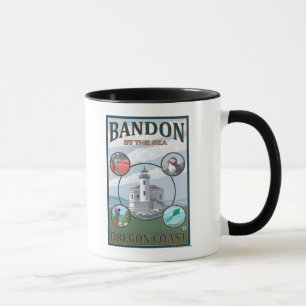 Bandon OregonScenic reser affischen Mugg