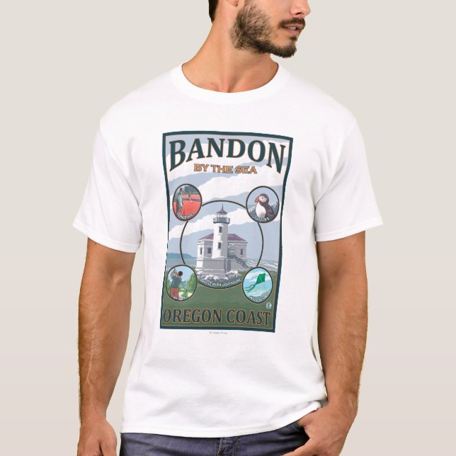 Bandon OregonScenic reser affischen Tee (Framsida)