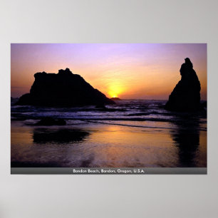 Bandon strand, Bandon, Oregon, USA Poster