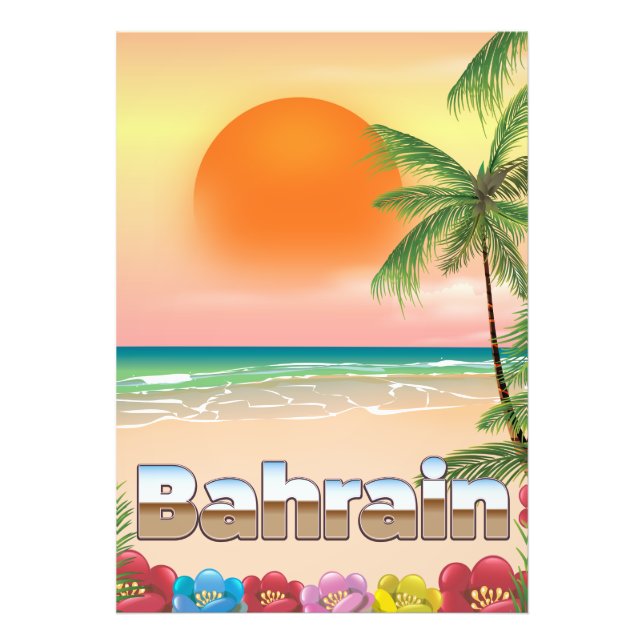 Bandresefall för Bahrain Fototryck (Framsidan)