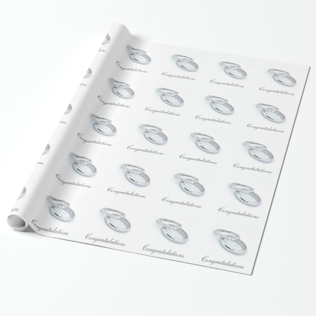 Bands silver Bröllop Presentpapper (Utrullad)