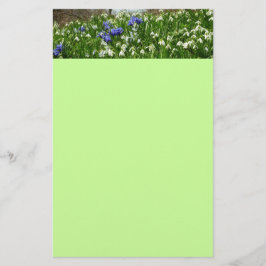 Bandsidan i Tidigt Vår blommor Brevpapper