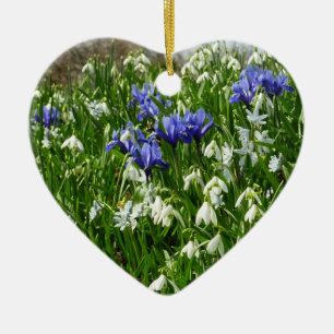 Bandsidan i Tidigt Vår blommor Julgransprydnad Keramik