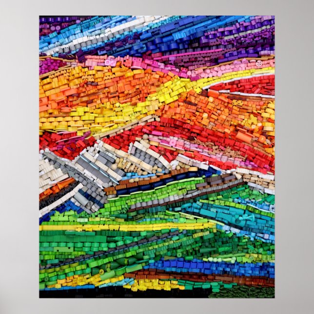 Bandspel Delar Abstrakt liggande Poster (Framsidan)