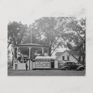 Bandstand, Craftsbury, Vermont Vintage Vykort