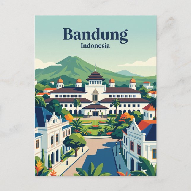 Bandung, västra Java Indonesien Vykort (Framsida)