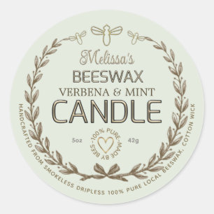 Bandvax Vintage Tandning Hjärtat Bandvax Ljussken Runt Klistermärke